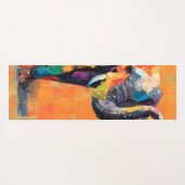 Tapis De Yoga Eléphant arc-en-ciel Abstrait (Dos (Horizontal))