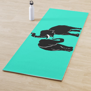 Tapis De Yoga Eléphant Yoga Mat Turquoise ou Choisir la couleur