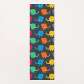 Tapis De Yoga éléphants colorés (Devant)