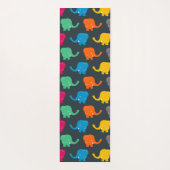 Tapis De Yoga éléphants colorés (Dos)