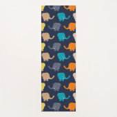 Tapis De Yoga éléphants de dessin animé (Devant)