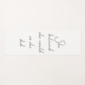 Tapis De Yoga Elle Croyait Qu'Elle Pourrait Citer Inspirationnel (Devant (Horizontal))