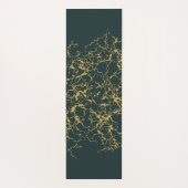 Tapis De Yoga Emerald Green Gold Modern Abstrait (Dos)