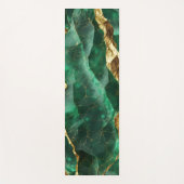 Tapis De Yoga Emerald Green Golden Texture Elegant (Devant)
