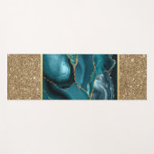 Tapis De Yoga Emerald Green Marble Gold Parties scintillant (Devant (Horizontal))