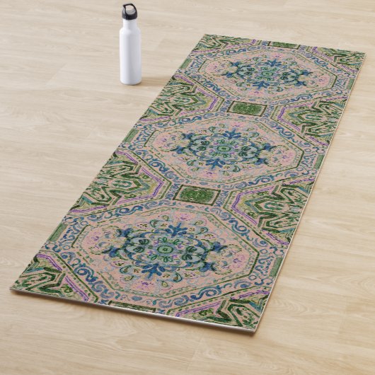 Tapis De Yoga Emerald Vintage Rug Print (En situation)