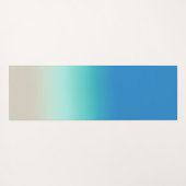 Tapis De Yoga "Emmenez-moi à la plage" Moderne Blue Ombre (Dos (Horizontal))