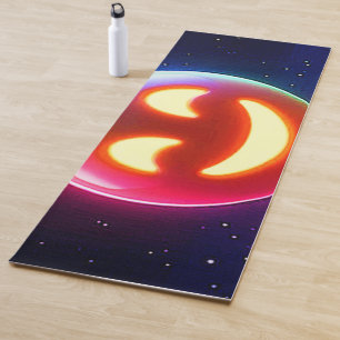 Tapis De Yoga Emoji Orb Lumineux Heureux