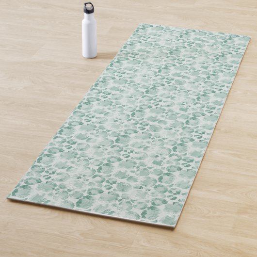 Tapis De Yoga Empreinte de léopard à la menthe (En situation)