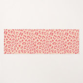 Tapis De Yoga Empreinte de léopard blanc corail (Devant (Horizontal))