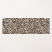 Tapis De Yoga Empreinte de léopard d'or rose (Devant (Horizontal))