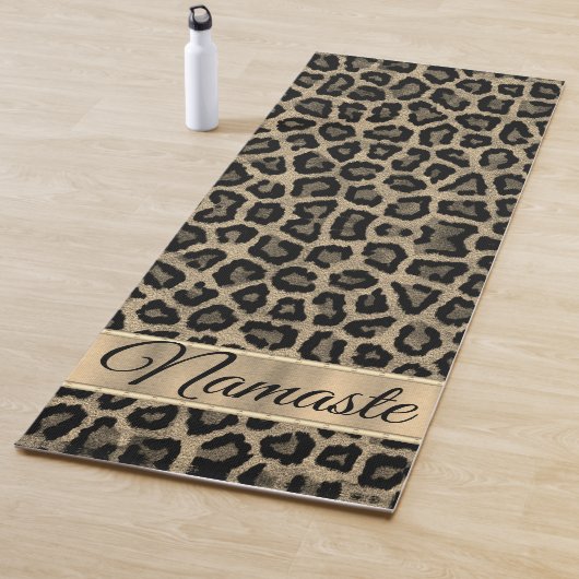 Tapis De Yoga Empreinte de léopard exotique (En situation)