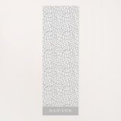 Tapis De Yoga Empreinte de léopard gris clair personnalisé (Dos)