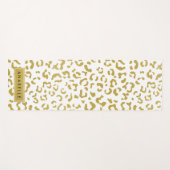 Tapis De Yoga Empreinte de léopard, Leopard d'or, Parties scinti (Devant (Horizontal))