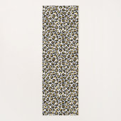 Tapis De Yoga Empreinte de léopard noir glam or (Dos)