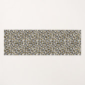 Tapis De Yoga Empreinte de léopard noir glam or (Devant (Horizontal))