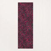 Tapis De Yoga Empreinte de léopard noir rose glam (Dos)
