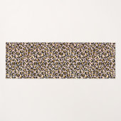 Tapis De Yoga Empreinte de léopard noir rose pâle           (Devant (Horizontal))