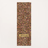 Tapis De Yoga Empreinte de léopard or rose chic personnalisé (Devant)
