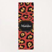 Tapis De Yoga Empreinte de léopard rouge (Devant)