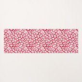 Tapis De Yoga Empreinte de léopard rouge et blanc (Dos (Horizontal))