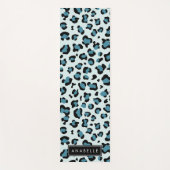 Tapis De Yoga Empreinte de léopard, Spots, Leopard Bleu, Votre N (Devant)