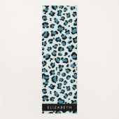 Tapis De Yoga Empreinte de léopard, Spots, Leopard Bleu, Votre N (Devant)