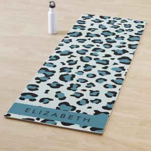 Tapis De Yoga Empreinte de léopard, Spots, Leopard Bleu, Votre N