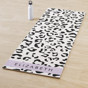 Tapis De Yoga Empreinte de léopard, Spots, Noir Et Blanc, Votre 