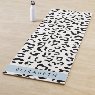 Tapis De Yoga Empreinte de léopard, Spots, Noir Et Blanc, Votre