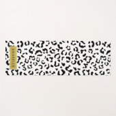 Tapis De Yoga Empreinte de léopard, Spots, Noir Et Blanc, Votre  (Devant (Horizontal))