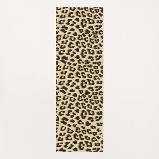 Tapis De Yoga Empreinte de léopard Tan (Devant)