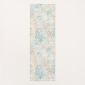 Tapis De Yoga Empreinte de léopard Turquoise Gold (Devant)