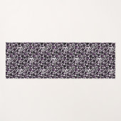 Tapis De Yoga Empreinte de léopard violet noir (Devant (Horizontal))