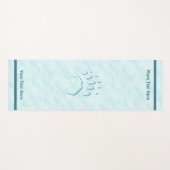 Tapis De Yoga Empreinte de patte d'ours polaire (Devant (Horizontal))