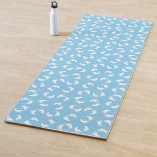 Tapis De Yoga Empreintes bébé, Pied bébé, Marches, Bleu, Garçon