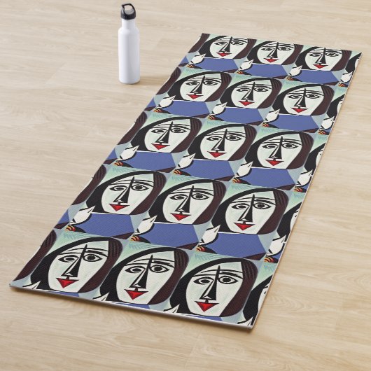 Tapis de yoga en art abstrait (En situation)