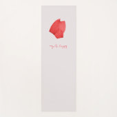 Tapis de yoga en forme rouge avec affirmation (Devant)