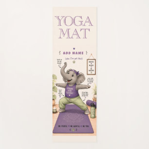 Tapis de yoga en pose de guerrier éléphant de forc