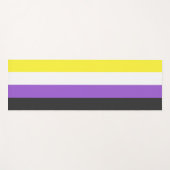 Tapis De Yoga Enby Pride (Indicateur non binaire) (Devant (Horizontal))