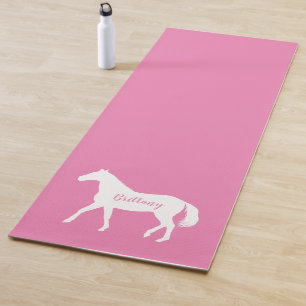 Tapis De Yoga Entraînement équestre amusant Fitness Pink Nom Che