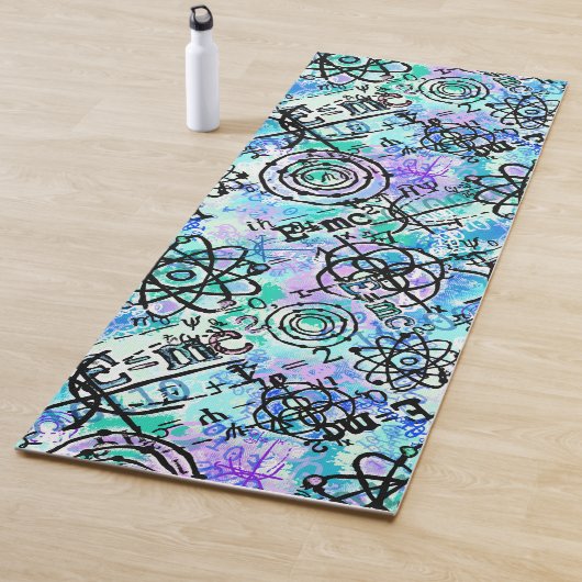 Tapis De Yoga Équations de physique Geek bleu (En situation)