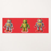 Tapis De Yoga Équipe de robots rétro prémier (Devant (Horizontal))
