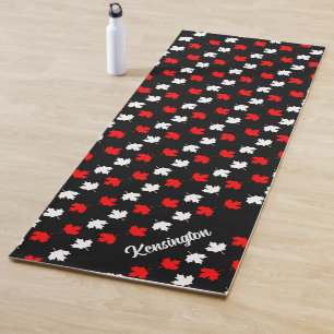 Tapis De Yoga Érable rouge et blanc du patriote canadien sur NOI