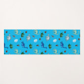 Tapis De Yoga Espèces de dinosaures multiples en Arrière - plan  (Devant (Horizontal))