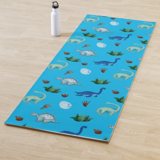 Tapis De Yoga Espèces de dinosaures multiples en Arrière - plan  (En situation)
