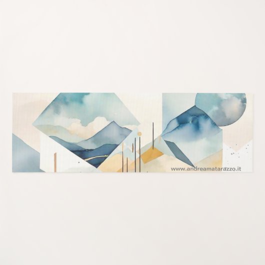 Tapis De Yoga Esprit Abstrait (Devant (Horizontal))