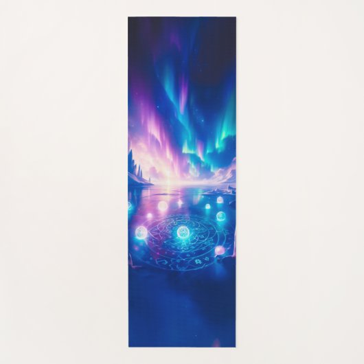 Tapis De Yoga Ethereal Aurora Ice Ritual Fantasy Design | Mystic (Devant)