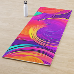 Tapis De Yoga Ethereal Neon : Des rêves Abstraits
