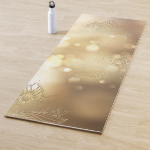 Tapis De Yoga Étincelle dorée Mandala